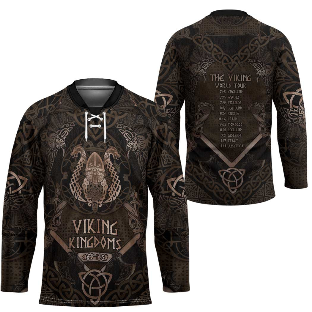 The Viking World Tour Hockey Jersey Ancient Celtic Knot Patterns - Wonder Print Shop