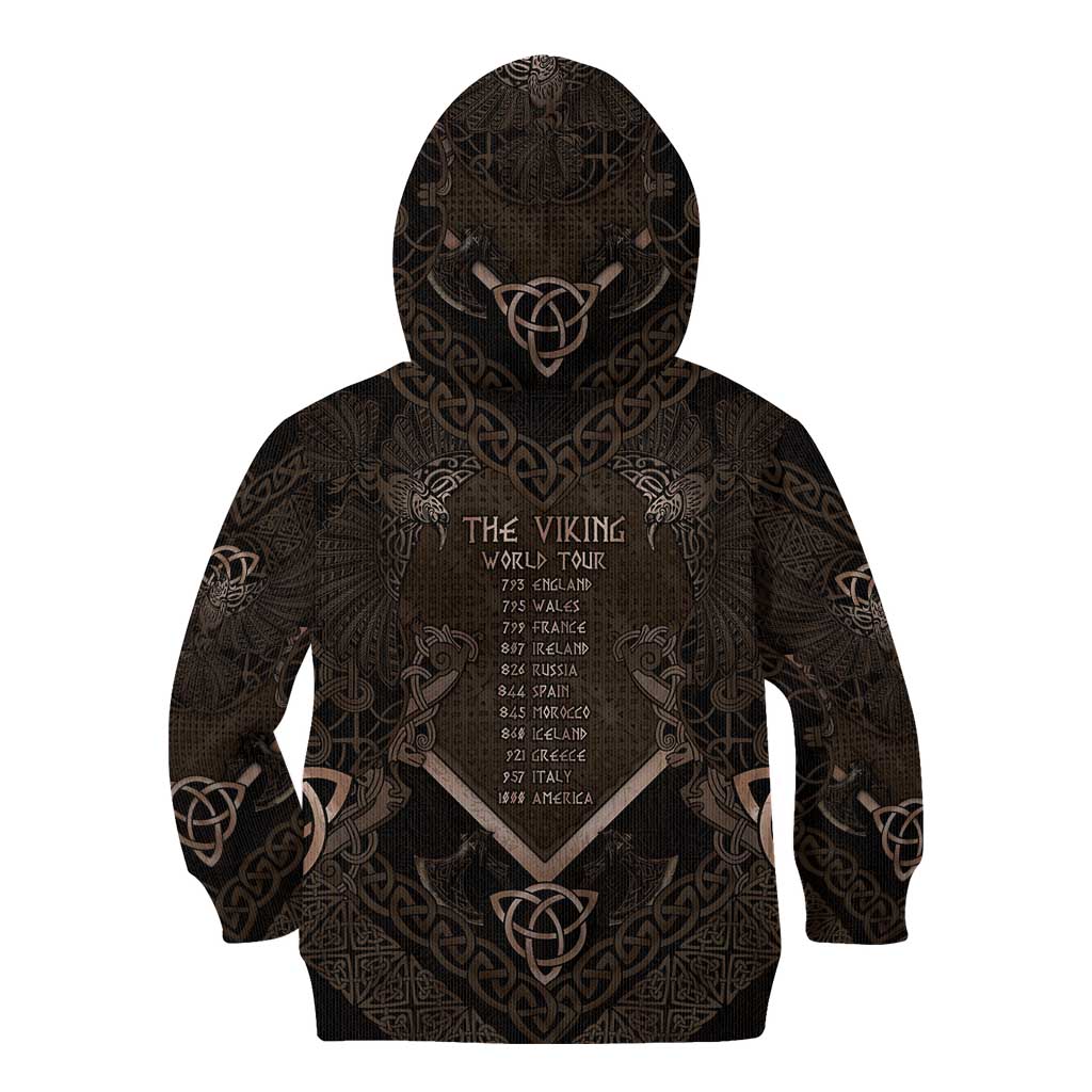 The Viking World Tour Kid Hoodie Ancient Celtic Knot Patterns - Wonder Print Shop