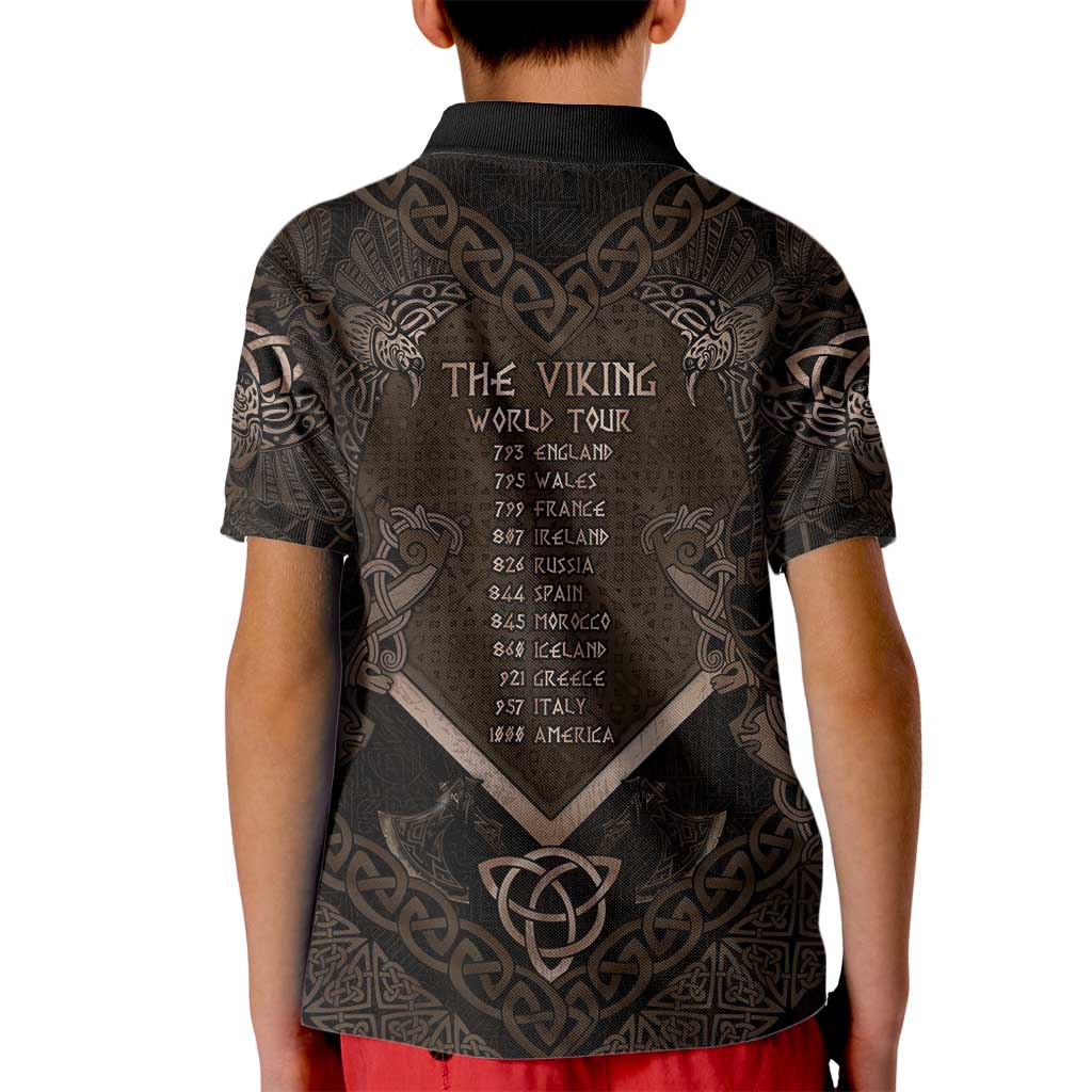 The Viking World Tour Kid Polo Shirt Ancient Celtic Knot Patterns - Wonder Print Shop
