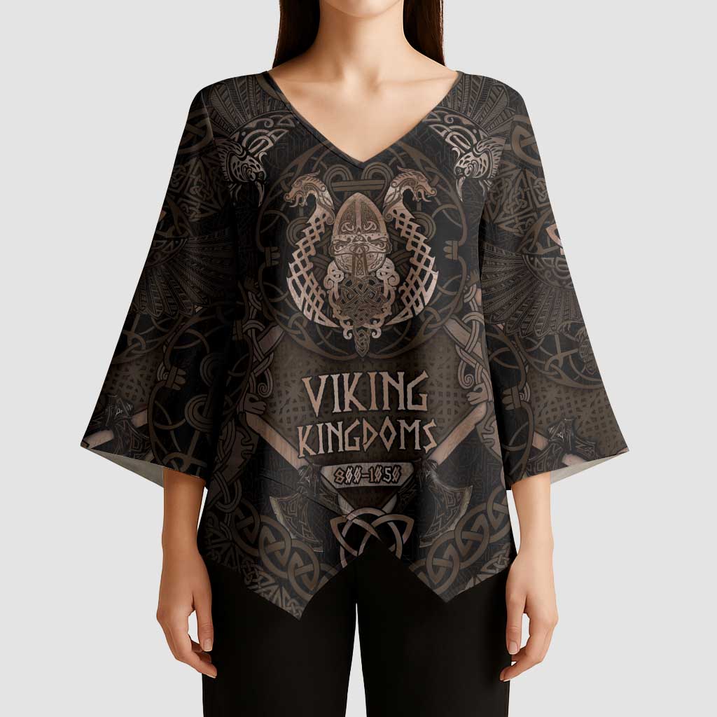 The Viking World Tour Kimono Sleeve Blouse Ancient Celtic Knot Patterns - Wonder Print Shop