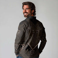The Viking World Tour Long Sleeve Polo Shirt Ancient Celtic Knot Patterns - Wonder Print Shop