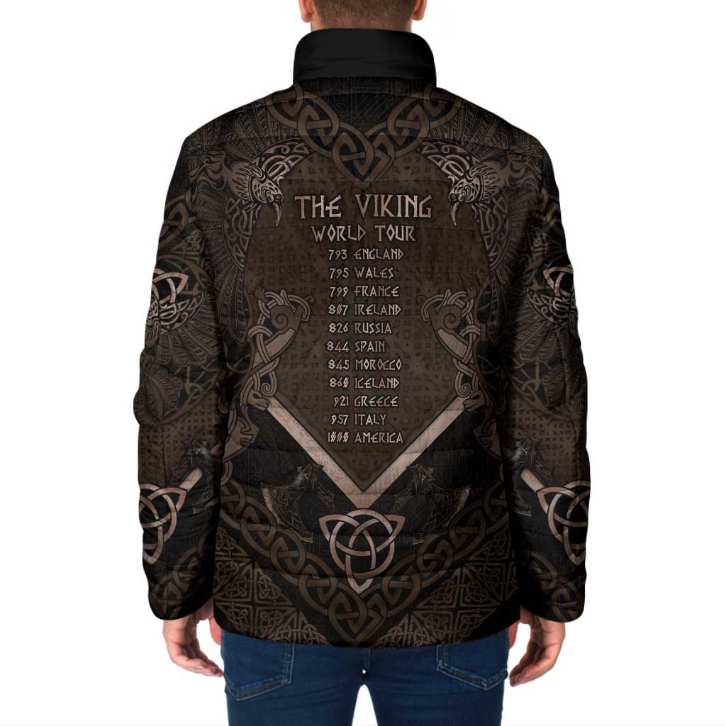 The Viking World Tour Padded Jacket Ancient Celtic Knot Patterns - Wonder Print Shop