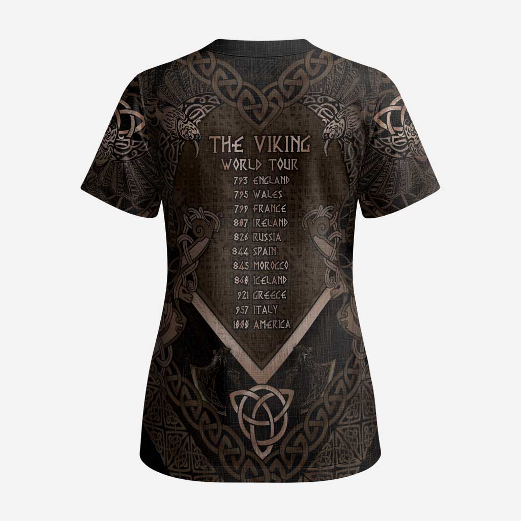 The Viking World Tour Scrub Top Ancient Celtic Knot Patterns - Wonder Print Shop