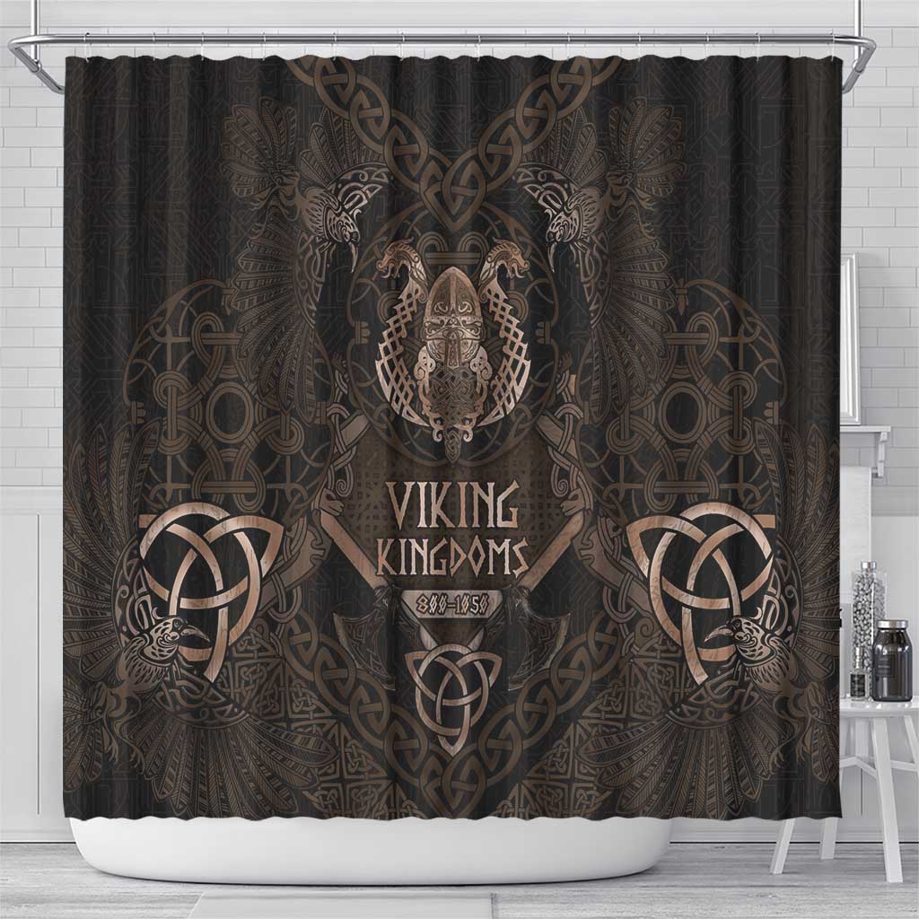 The Viking World Tour Shower Curtain Ancient Celtic Knot Patterns - Wonder Print Shop