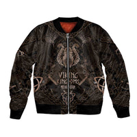 The Viking World Tour Sleeve Zip Bomber Jacket Ancient Celtic Knot Patterns - Wonder Print Shop