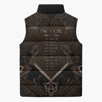 The Viking World Tour Sleeveless Puffer Jacket Ancient Celtic Knot Patterns - Wonder Print Shop