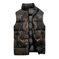The Viking World Tour Sleeveless Puffer Jacket Ancient Celtic Knot Patterns - Wonder Print Shop