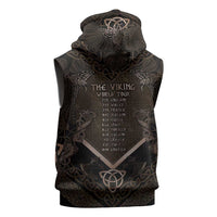 The Viking World Tour Sleeveless Zip Hoodie Ancient Celtic Knot Patterns - Wonder Print Shop