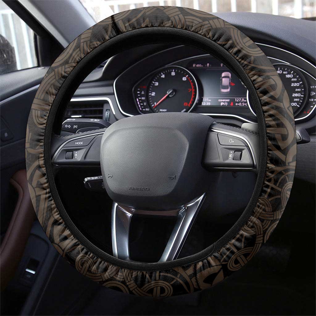 The Viking World Tour Steering Wheel Cover Ancient Celtic Knot Patterns - Wonder Print Shop