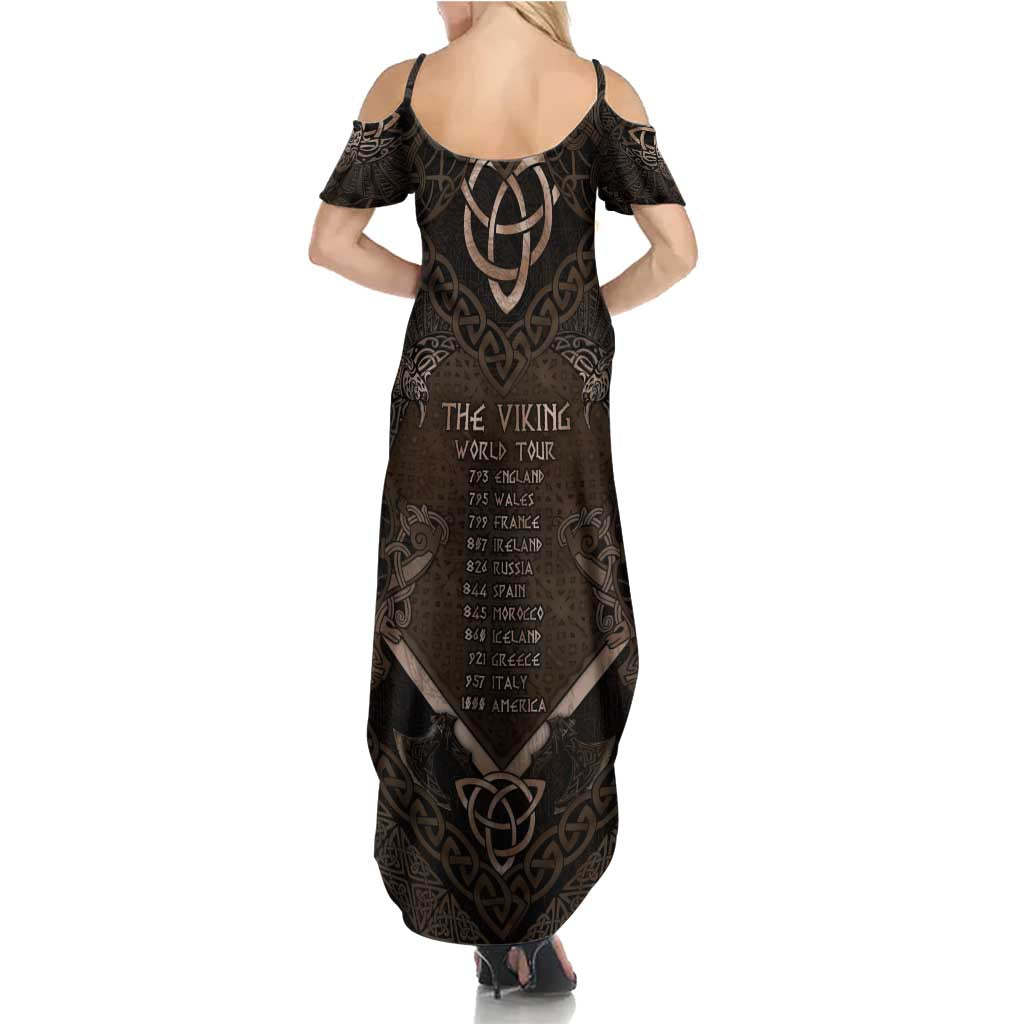 The Viking World Tour Summer Maxi Dress Ancient Celtic Knot Patterns - Wonder Print Shop