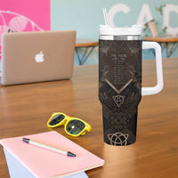 The Viking World Tour Tumbler With Handle Ancient Celtic Knot Patterns - Wonder Print Shop