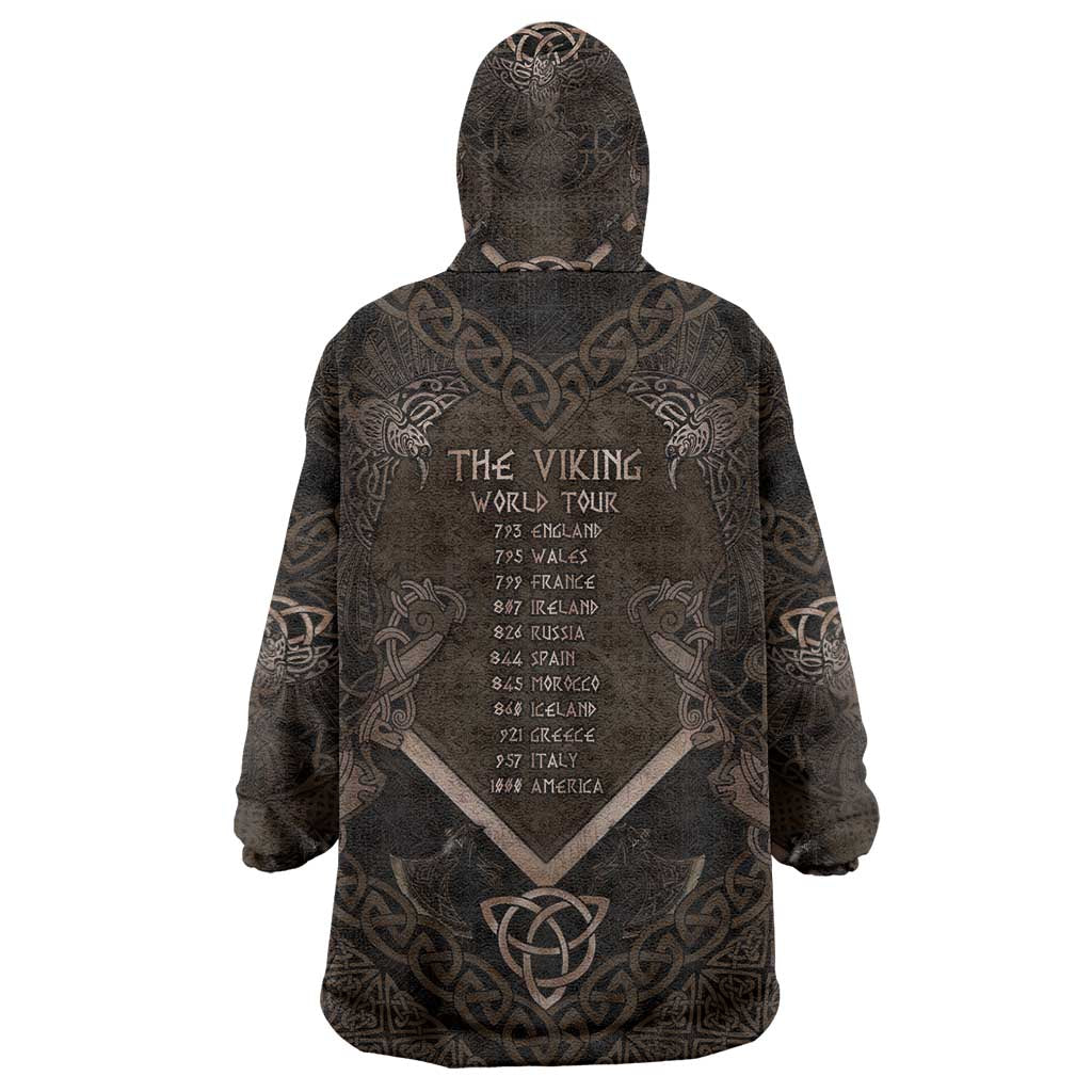 The Viking World Tour Wearable Blanket Hoodie Ancient Celtic Knot Patterns - Wonder Print Shop