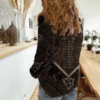 The Viking World Tour Women Casual Shirt Ancient Celtic Knot Patterns - Wonder Print Shop