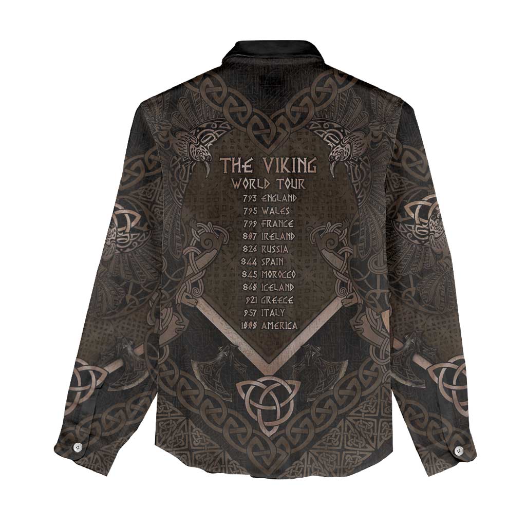 The Viking World Tour Women Casual Shirt Ancient Celtic Knot Patterns - Wonder Print Shop