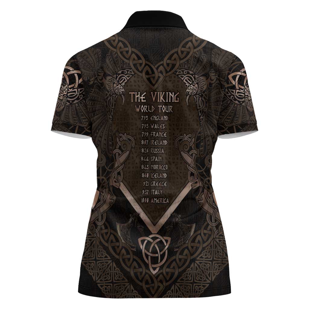 The Viking World Tour Women Polo Shirt Ancient Celtic Knot Patterns - Wonder Print Shop
