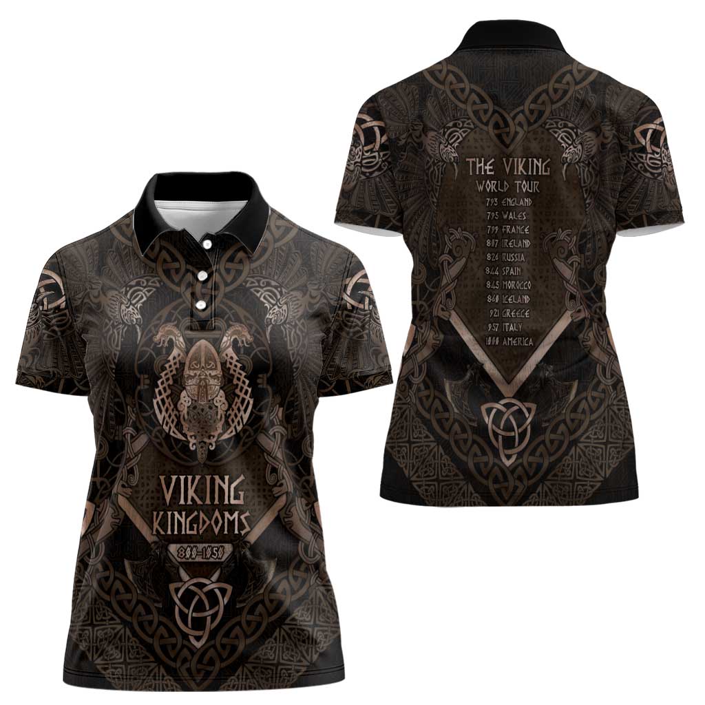 The Viking World Tour Women Polo Shirt Ancient Celtic Knot Patterns - Wonder Print Shop