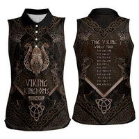 The Viking World Tour Women Sleeveless Polo Shirt Ancient Celtic Knot Patterns - Wonder Print Shop