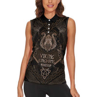 The Viking World Tour Women Sleeveless Polo Shirt Ancient Celtic Knot Patterns - Wonder Print Shop