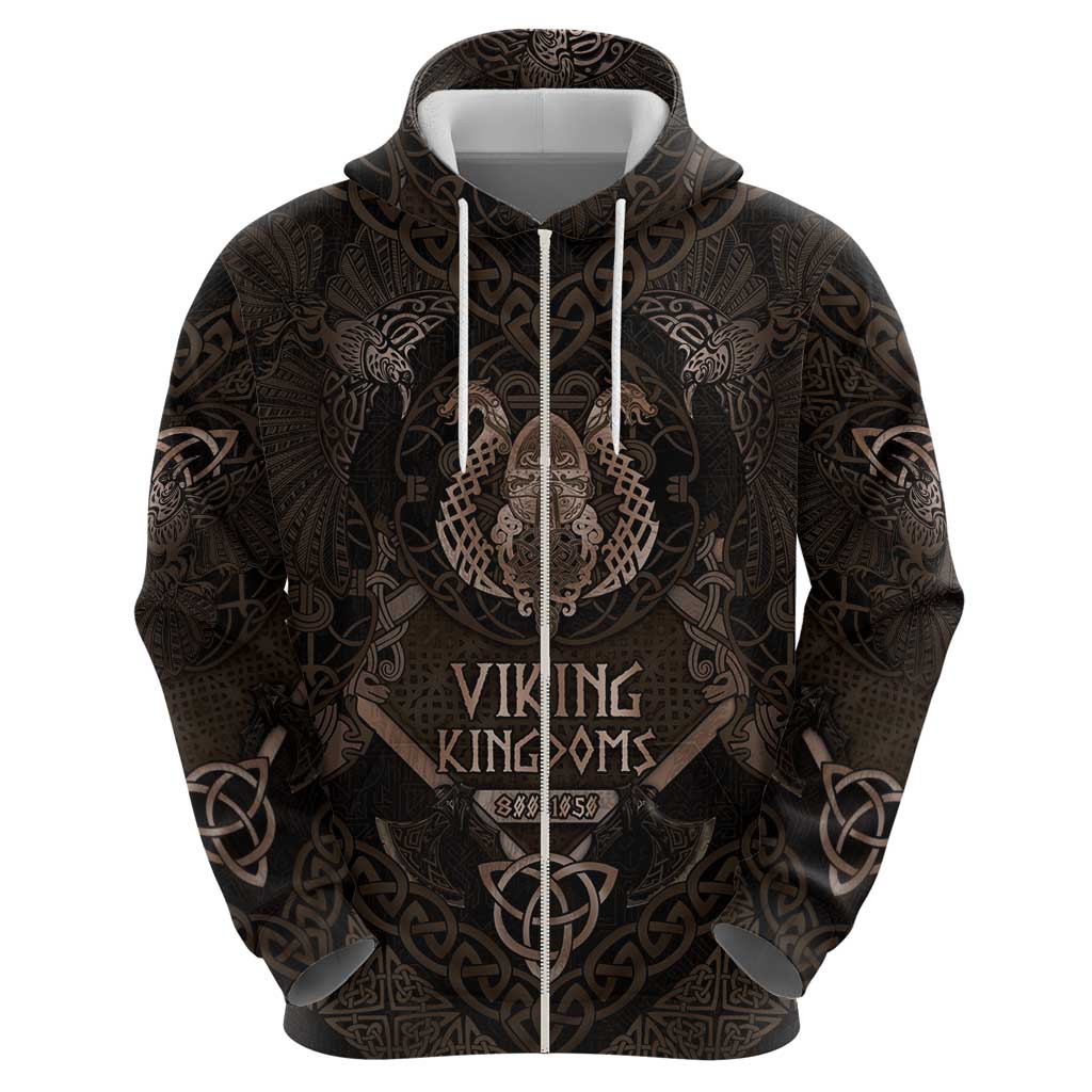 The Viking World Tour Zip Hoodie Ancient Celtic Knot Patterns - Wonder Print Shop