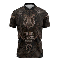 The Viking World Tour Zipper Polo Shirt Ancient Celtic Knot Patterns - Wonder Print Shop