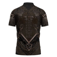 The Viking World Tour Zipper Polo Shirt Ancient Celtic Knot Patterns - Wonder Print Shop