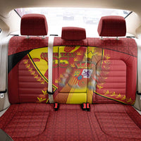Custom Spain Football Back Car Seat Cover Traditional Spanish Carnation Floral Patriotic Motif
