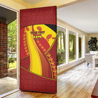 Custom Spain Football Door Cover Traditional Spanish Carnation Floral Patriotic Motif