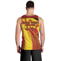 Custom Spain Football Men Tank Top Traditional Spanish Carnation Floral Patriotic Motif