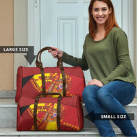 Custom Spain Football Travel Bag Traditional Spanish Carnation Floral Patriotic Motif