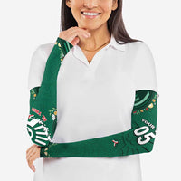 Custom Mexico Football Arm Sleeves Aztec Eagle With Mini Floral Patterns