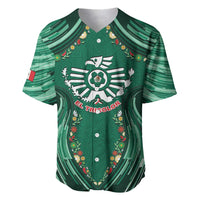 Custom Mexico Football Baseball Jersey Aztec Eagle With Mini Floral Patterns