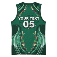 Custom Mexico Football Basketball Jersey Aztec Eagle With Mini Floral Patterns