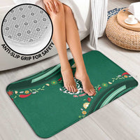 Mexico Football Bathroom Set Aztec Eagle With Mini Floral Patterns