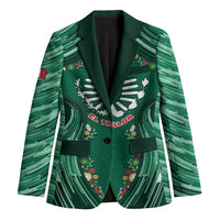 Custom Mexico Football Blazer Aztec Eagle With Mini Floral Patterns