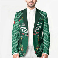 Custom Mexico Football Blazer Aztec Eagle With Mini Floral Patterns