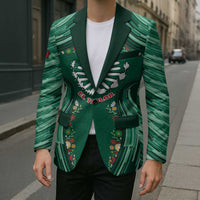 Custom Mexico Football Blazer Aztec Eagle With Mini Floral Patterns