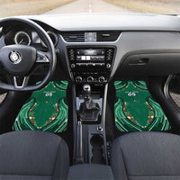 Custom Mexico Football Car Mats Aztec Eagle With Mini Floral Patterns