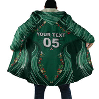 Custom Mexico Football Cloak Aztec Eagle With Mini Floral Patterns