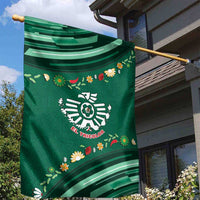 Mexico Football Garden Flag Aztec Eagle With Mini Floral Patterns