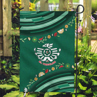 Mexico Football Garden Flag Aztec Eagle With Mini Floral Patterns
