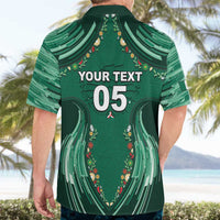 Custom Mexico Football Hawaiian Shirt Aztec Eagle With Mini Floral Patterns
