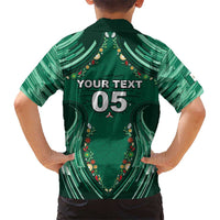 Custom Mexico Football Hawaiian Shirt Aztec Eagle With Mini Floral Patterns