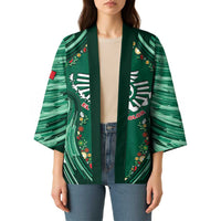 Custom Mexico Football Kimono Aztec Eagle With Mini Floral Patterns
