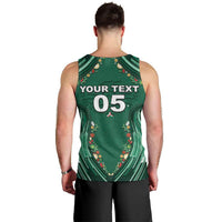 Custom Mexico Football Men Tank Top Aztec Eagle With Mini Floral Patterns