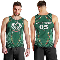 Custom Mexico Football Men Tank Top Aztec Eagle With Mini Floral Patterns