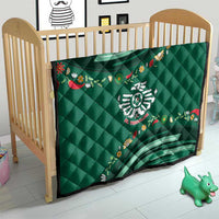 Mexico Football Quilt Aztec Eagle With Mini Floral Patterns