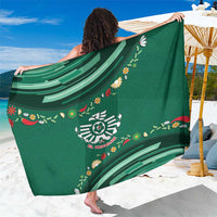 Mexico Football Sarong Aztec Eagle With Mini Floral Patterns