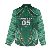 Custom Mexico Football Women Casual Shirt Aztec Eagle With Mini Floral Patterns