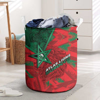 Morocco Football Laundry Basket Pentagram Red Lion African
