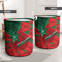 Morocco Football Laundry Basket Pentagram Red Lion African